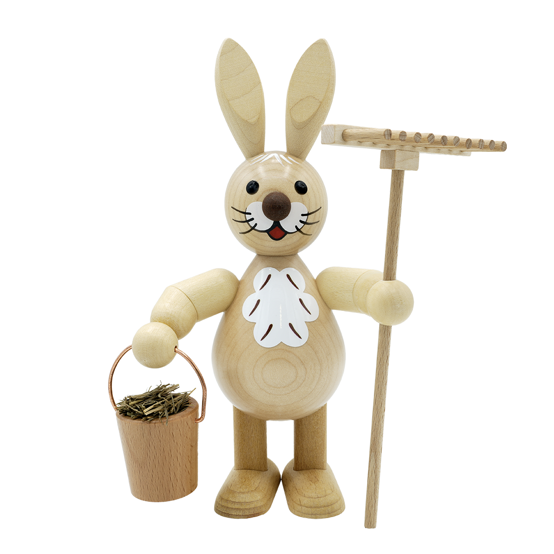 Osterhase „mit Rechen und Eimer“ mittel 18cm | Mittel | Osterhase ...