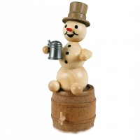 Schneemann „mit Krug auf Bierfaß“ Schneemann „mit Krug auf Bierfaß“
